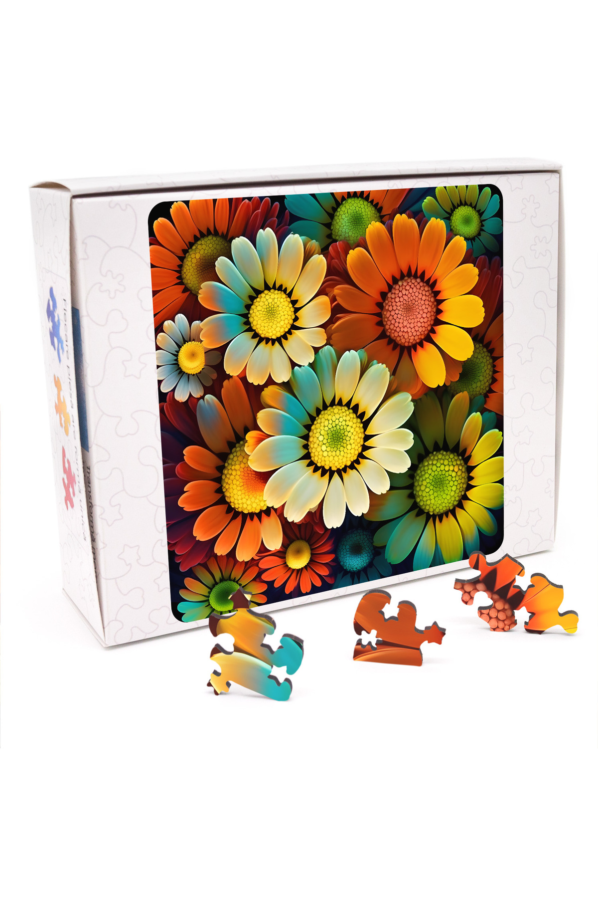 WoodMix Puzzles Flower Wooden Puzzle - Feverfew - 200 pieces - 30