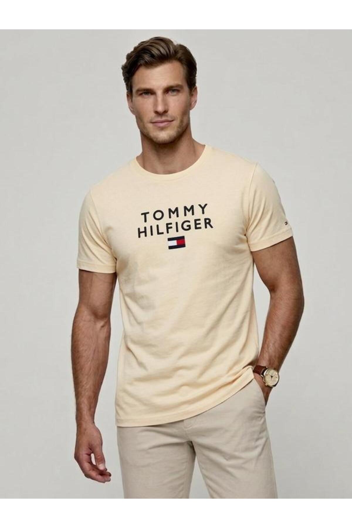 1_org_zoom تیشرت Tommy Hilfiger تامی هیلفیگر تناسب معمولی با لوگوی سینه دوزی شده مردانه اورجینال - تصویر 1