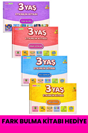 minkino 3 Yaş Etkinlik Seti | 4 Kitap Bir Arada