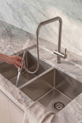 DEANTE MOMI U Çıkışlı Mutfak Bataryası – Çekilebilir ve Döner Uçlu, Sessiz Ak...