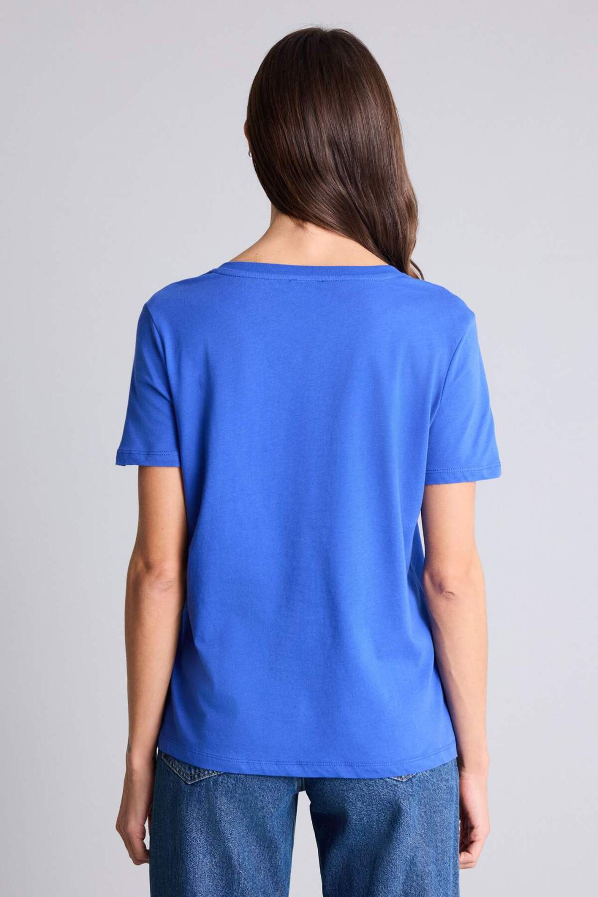 Defacto  Basıc Penye Tişört W9578AZ24SM - Görsel 5