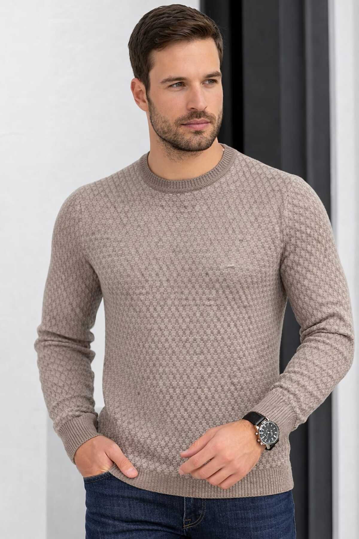 Castello  BİSİKLET YAKA ÖRME TRİKO KAZAK - Görsel 4