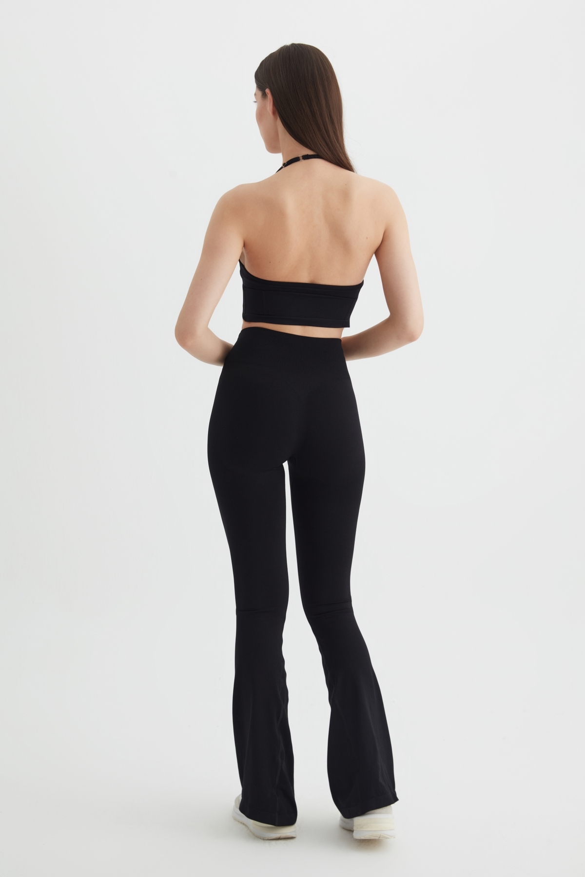 cervus  Kadın Seamless İspanyol Paça Yüksek Bel Toparlayıcı Spor Tayt - Görsel 3