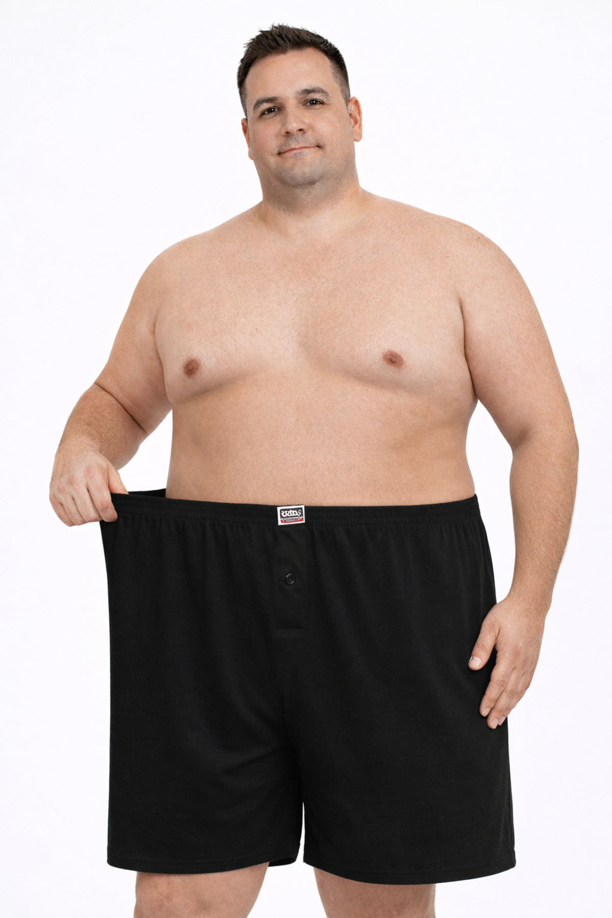 Genel Markalar Erkek Siyah Büyük Beden Penye Boxer 1131-a