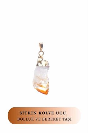 Ares Hills Doğal Sitrin Taşı Kolye Ucu (Bolluk,Bereket Ve Şans)