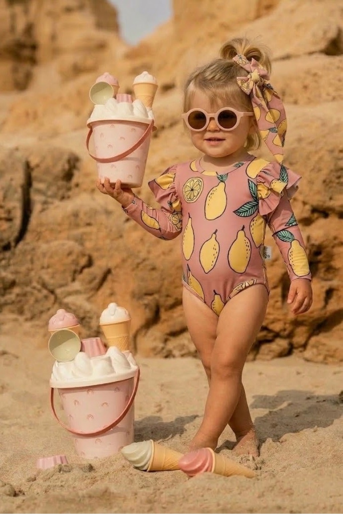 rg kidsstore UV Korumalı Bebek Fırfırlı Uzun Kollu Mayo – Güneş Korumalı Bebek Mayo_RG337 fotoğrafı 3 (önizleme)