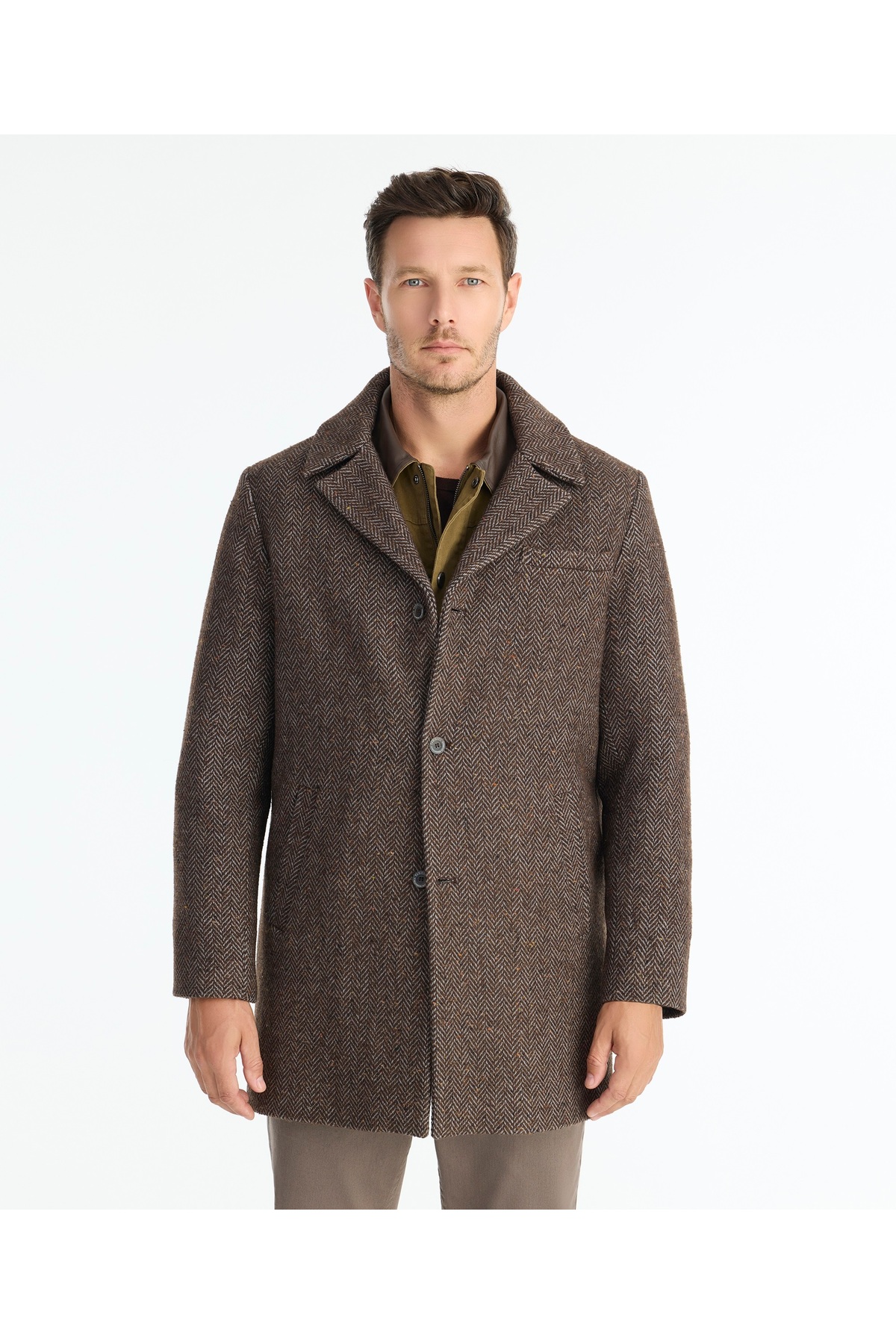 Yargıcı  Regular Ceket Yaka Uzun Kol Palto