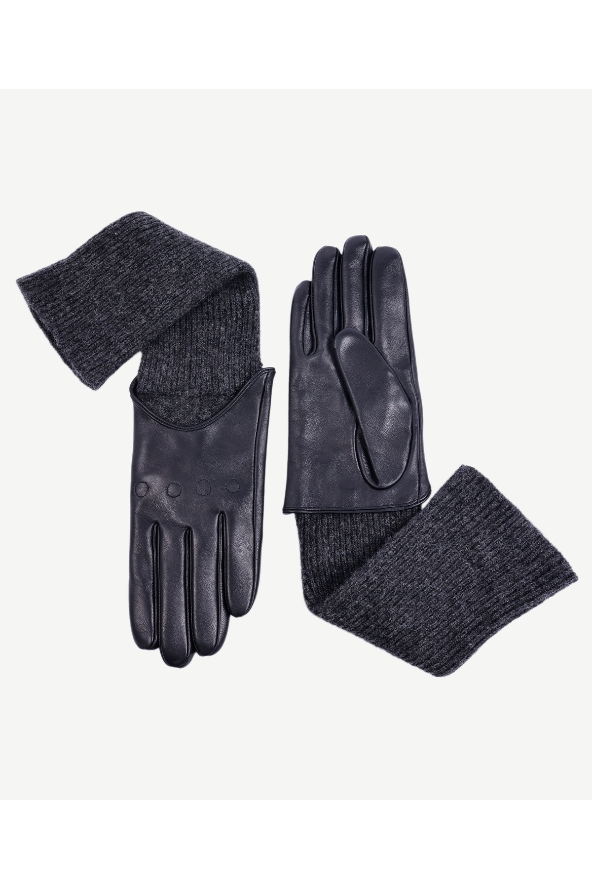 Yargıcı  Bileği Trikolu Deri Eldiven - Görsel 3