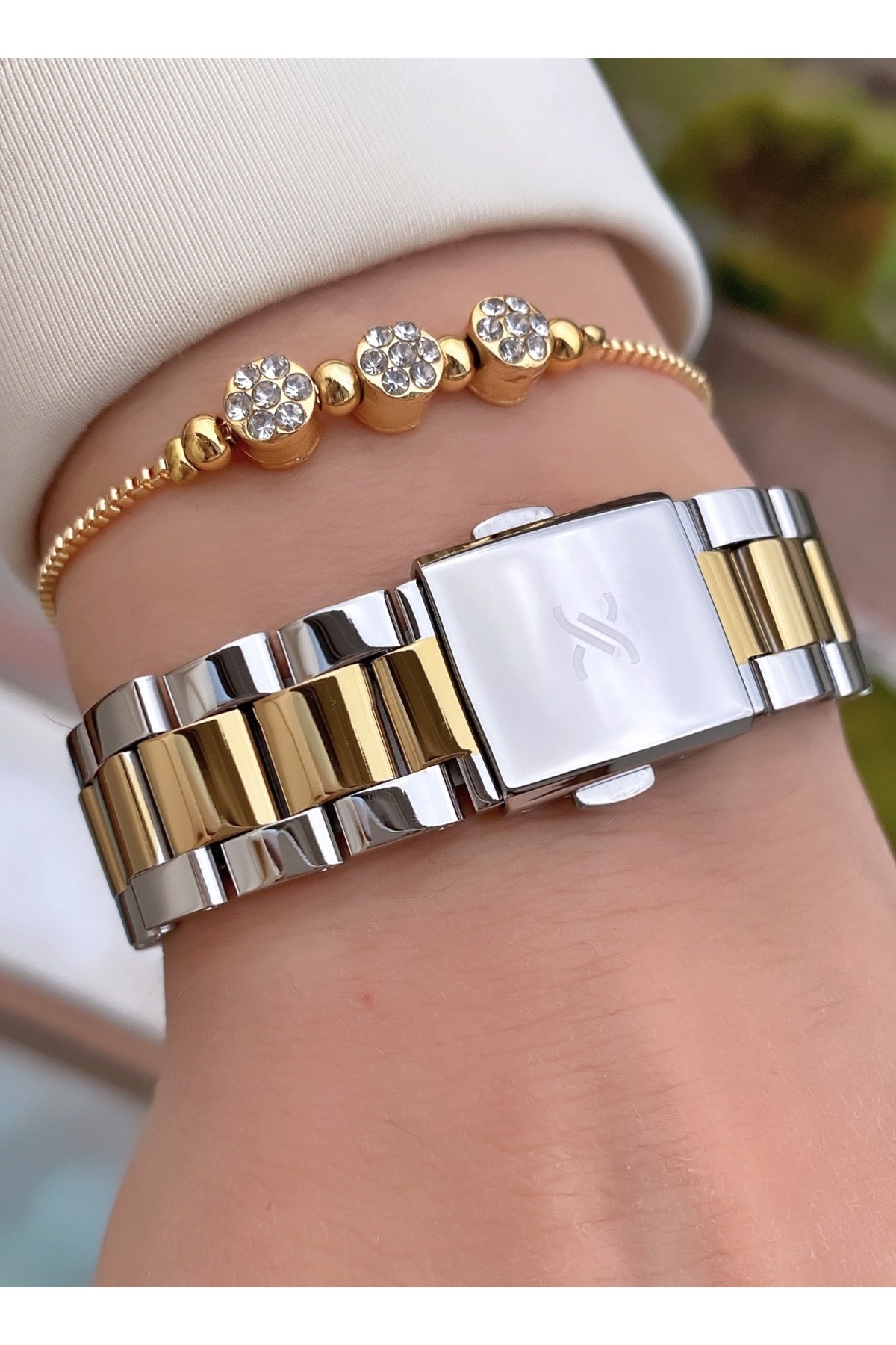Daniel Klein  Marka Sarı Gümüş Renk 2 Yıl Garantili Kadın Kol Saati - Bileklik Hediyeli - Görsel 6