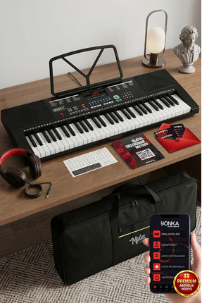 Midex Ps-2500k Led Ekran 61 Tuşlu Org Klavye (çanta Kulaklık Mikrofon Notalık...