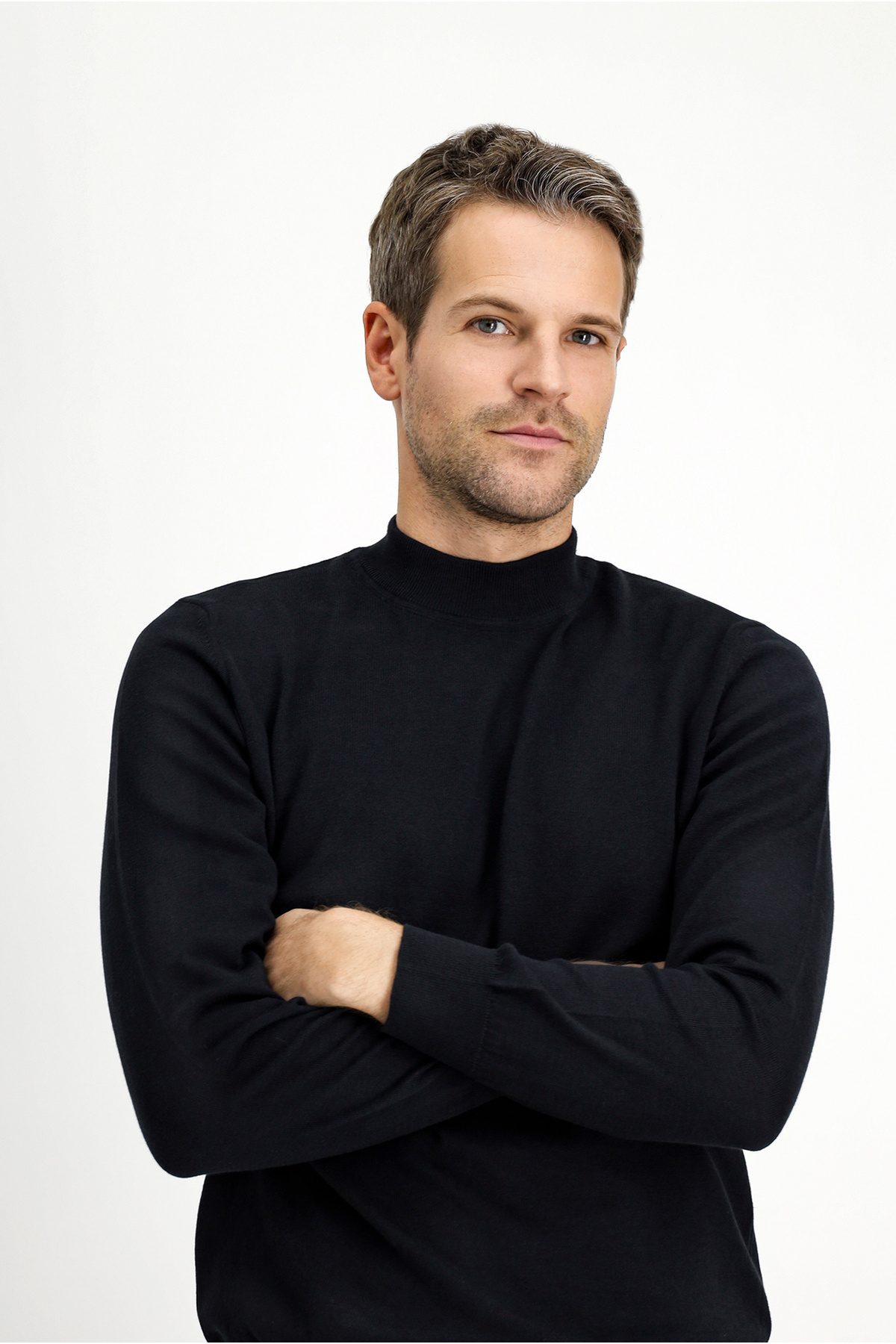 Kiğılı  Yarım Balıkçı Yaka Regular Fit Pamuklu Kaşmirli Triko Kazak