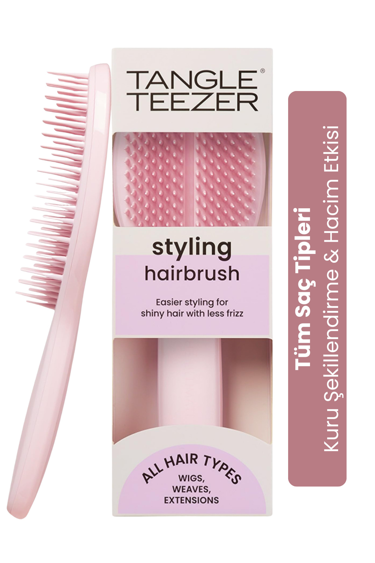 Tangle Teezer The Ultimate Styler Millenial Pink Tüm Saç Tipleri için Kuru Şekillendirme ve Hacim Etkili Tarak — بژ 5060630047979