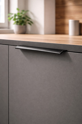 Höger Entegre Kulp Bombeli Mat Siyah 50 CM (Arkadan Vidalı)