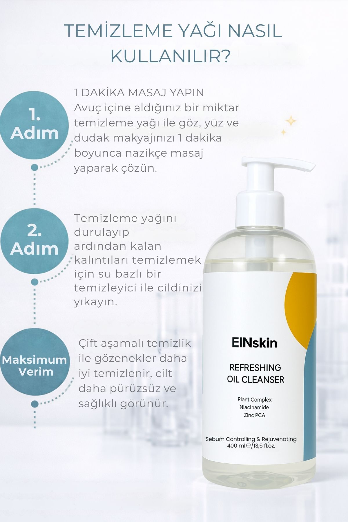 Canlandırıcı Cilt Temizleme Yağı 400 ml — Temizleme Yağı-400 ml — تصویر 3 از 5