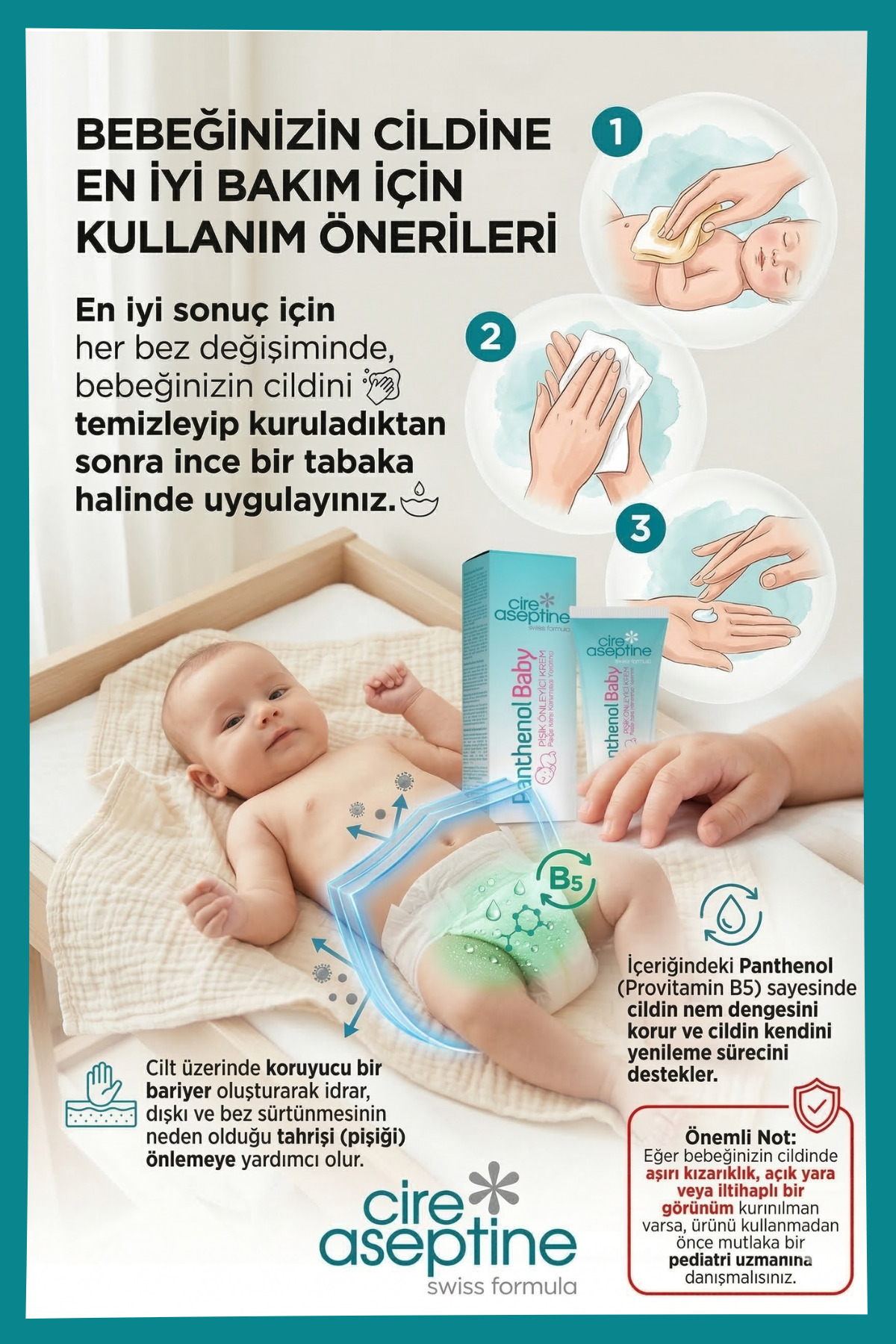 Cire Aseptine Panthenol Baby Pişik Önleyici Krem 30 ml fotoğrafı 6 (önizleme)