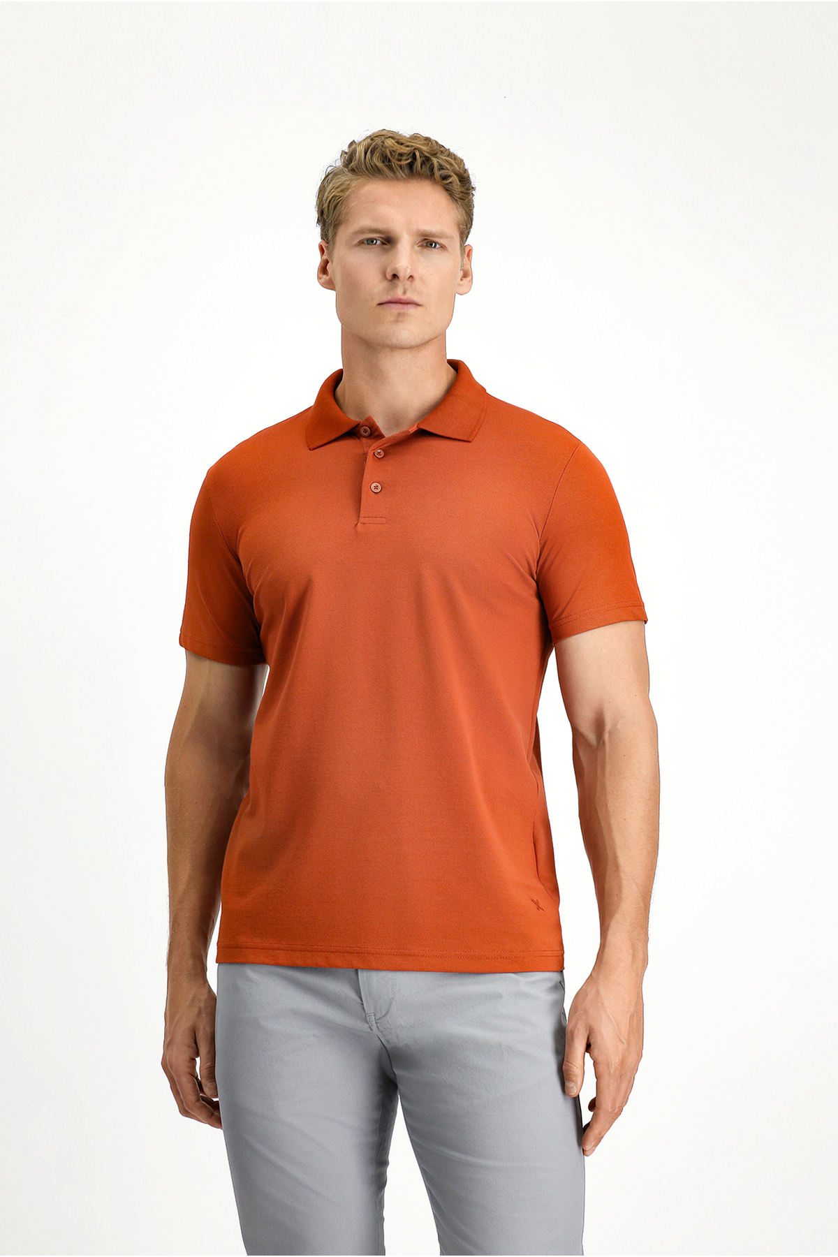 Slim Fit Slim Fit Embroidered Cotton Polo Neck T-Shirt