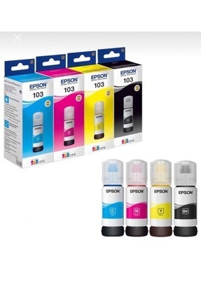 Epson 103 L5290,l3266,l3260,l3256,l3251,l3250,l3211 4 Renk Mürekkep Takımı 65ml