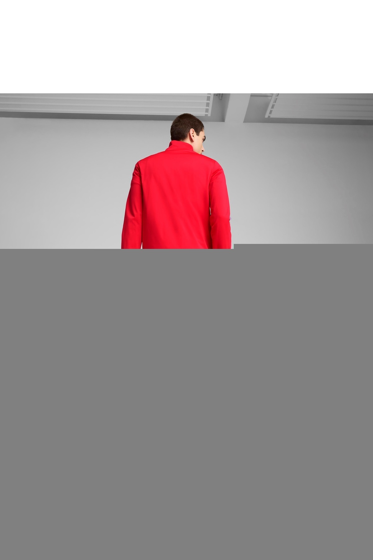 Knitted Suits, Regular, Longsleeve, Stand up collar, Regular, Medium, Plain, Side Pocket, Full Zip — قرمز 684847 — تصویر 6 از 8