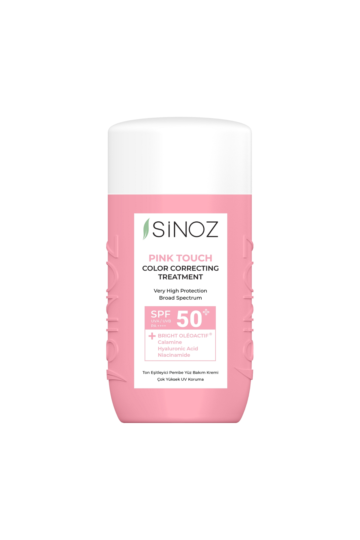 Sinoz Pink Touch LSF 50+ PA++++, 50 ml – Farbkorrigierender Sonnenschutz fürs Gesicht