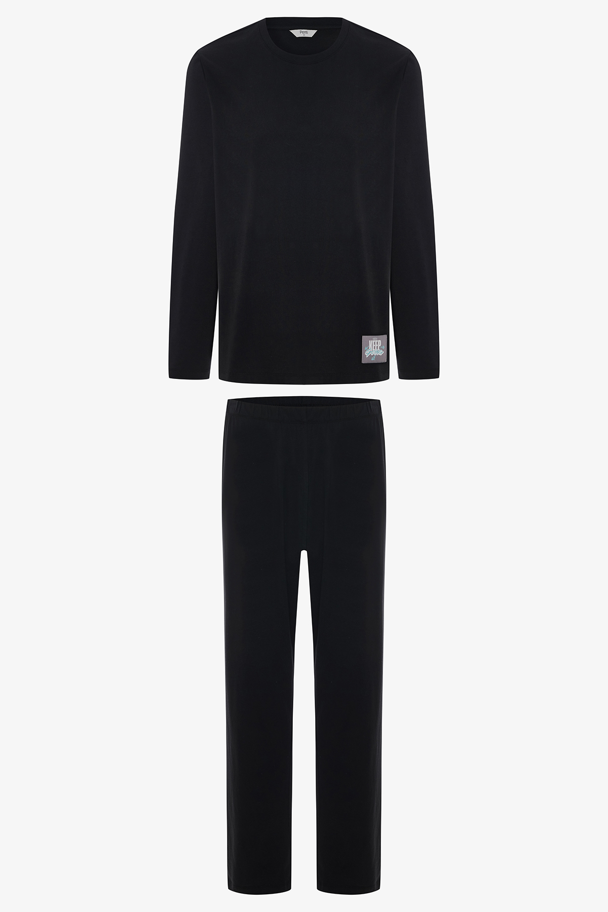 Penti  Erkek Koyu Antrasit Black Street Pantolon Pijama Takımı