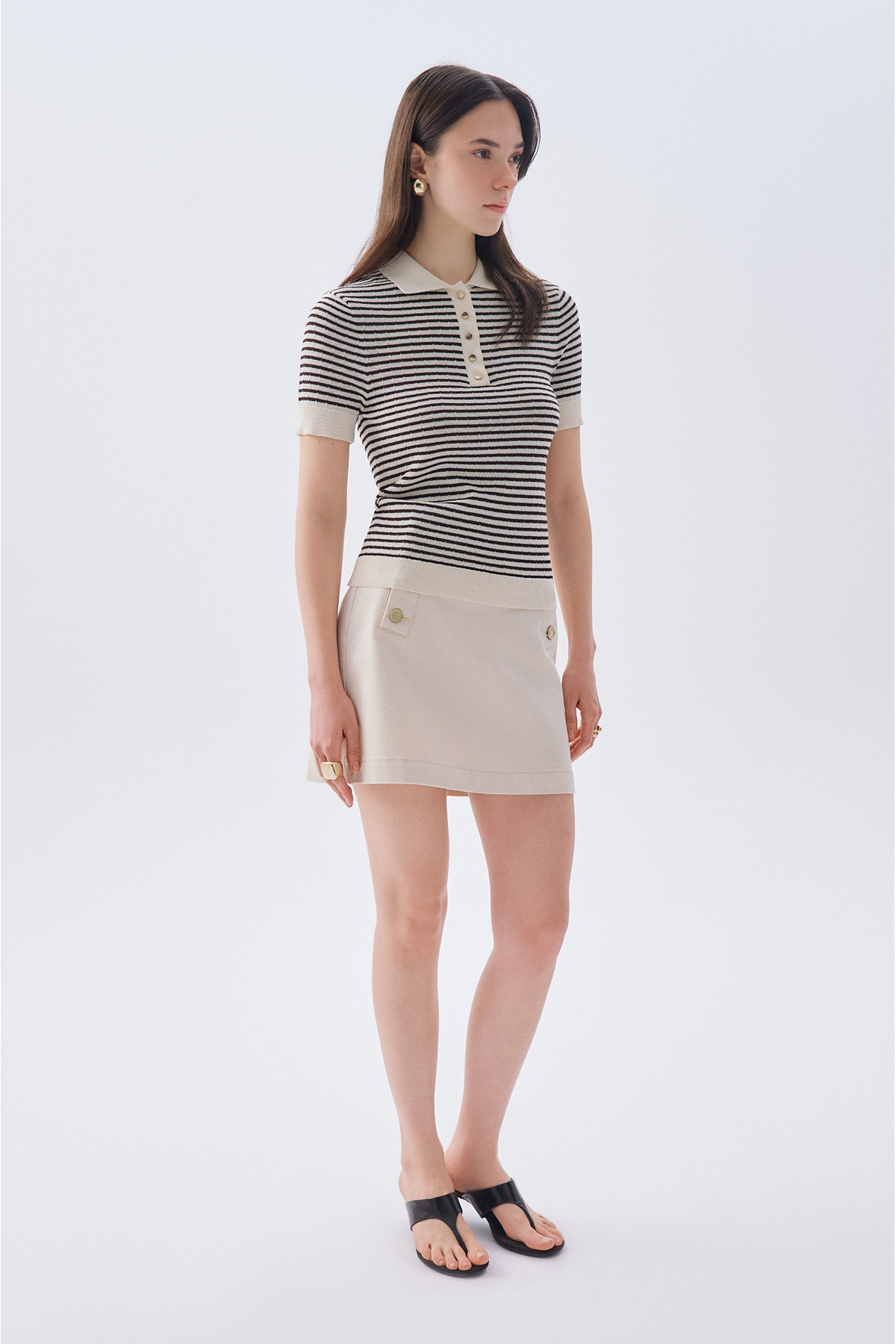 Mudo  DÜĞME DETAYLI A FORM MİNİ ETEK - Görsel 3