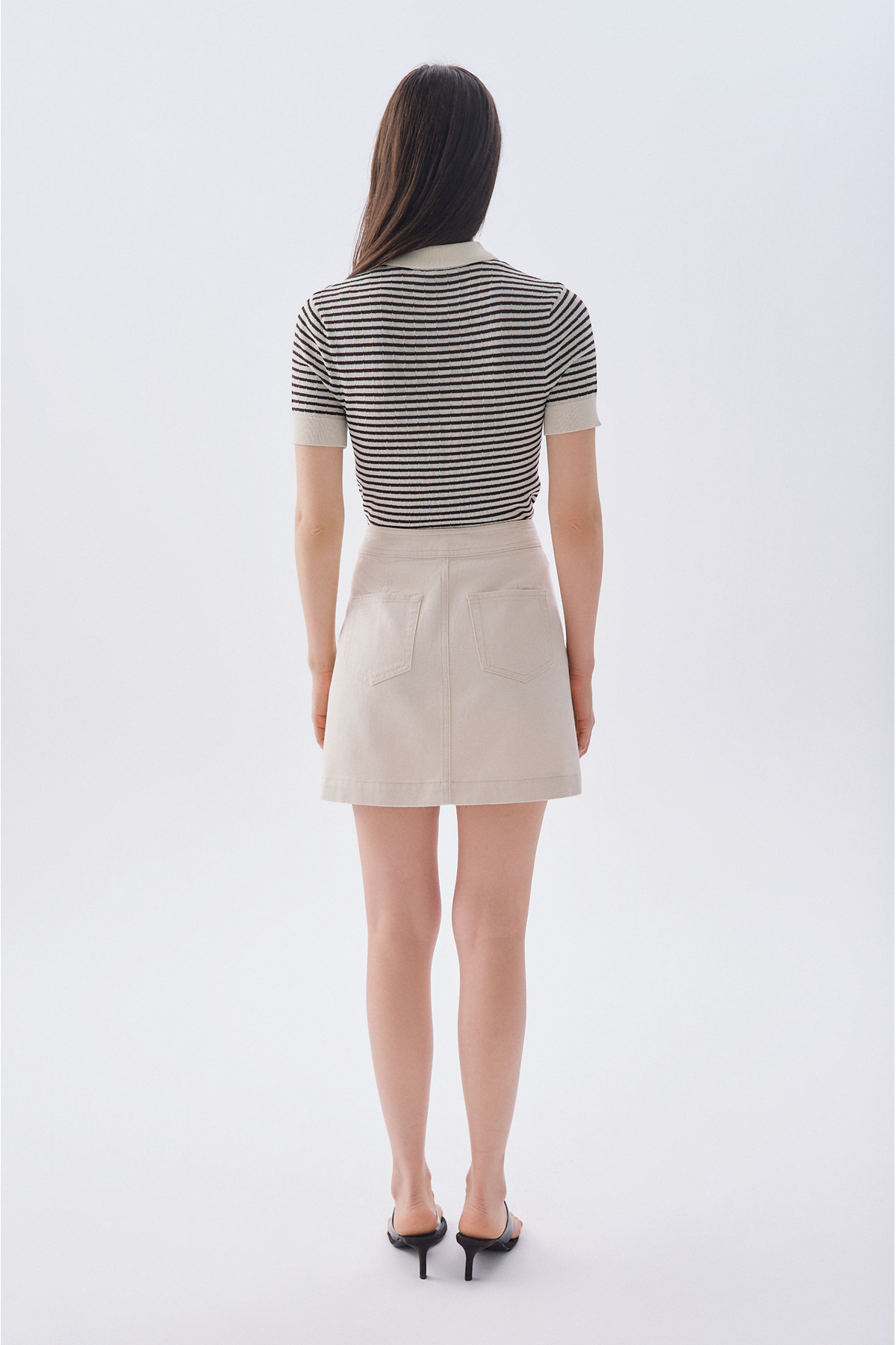 Mudo  DÜĞME DETAYLI A FORM MİNİ ETEK - Görsel 2