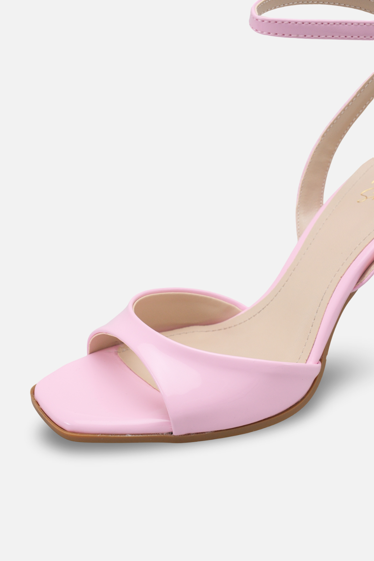 NITU Shoes Pembe Rugan Bilekten Bağlamalı Yüksek Topuklu Ayakkabı görsel 6