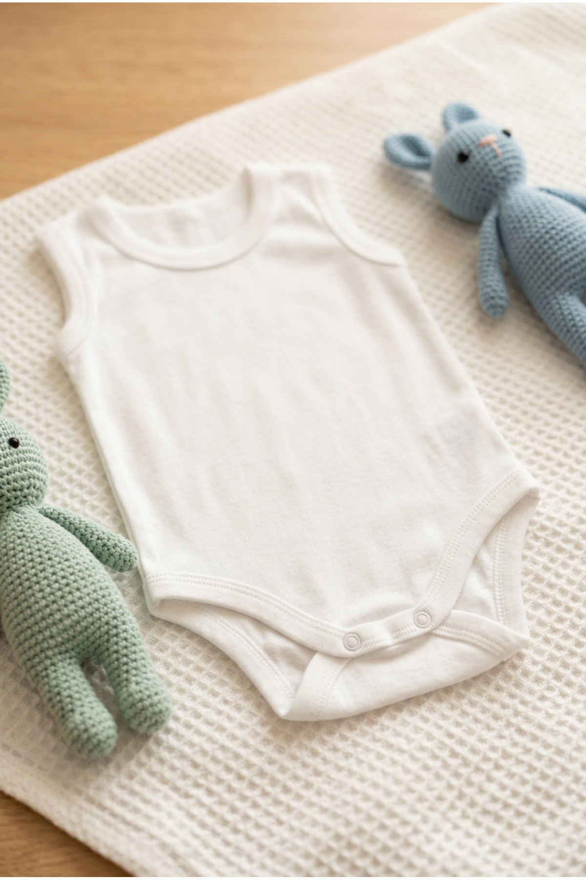 bebeqon %100 Pamuk Kolsuz Bebek Body 5’li Set Beyaz Çıtçıtlı Zıbın fotoğrafı 7 (önizleme)