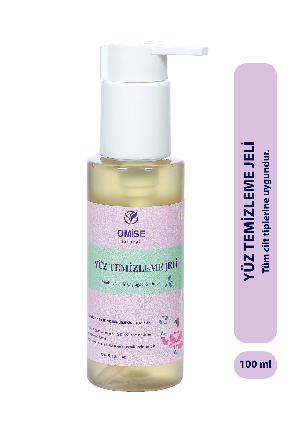 Omise natural Yüz Temizleme Jeli 100 ml | Derinlemesine temizlik | Niacinamide & Salisilik asit & Çay ağacı özü — 0011