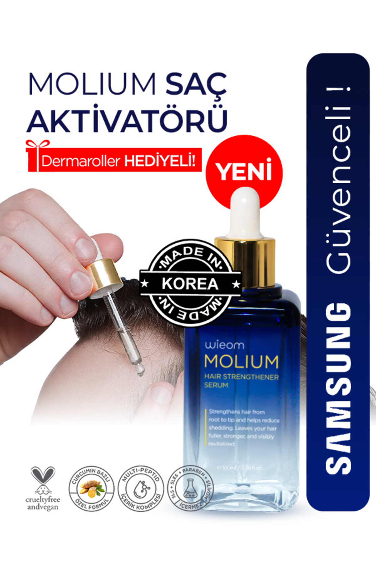 Wieom (YENİ) MOLIUM -Saç Aktivatörü Serum -Kore