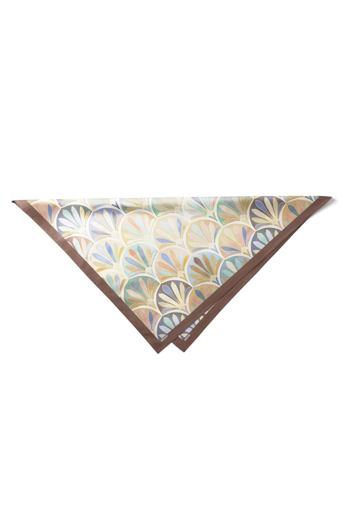 HAWWA Pastel Yelpaze Desenli Bandana Fular görsel 5
