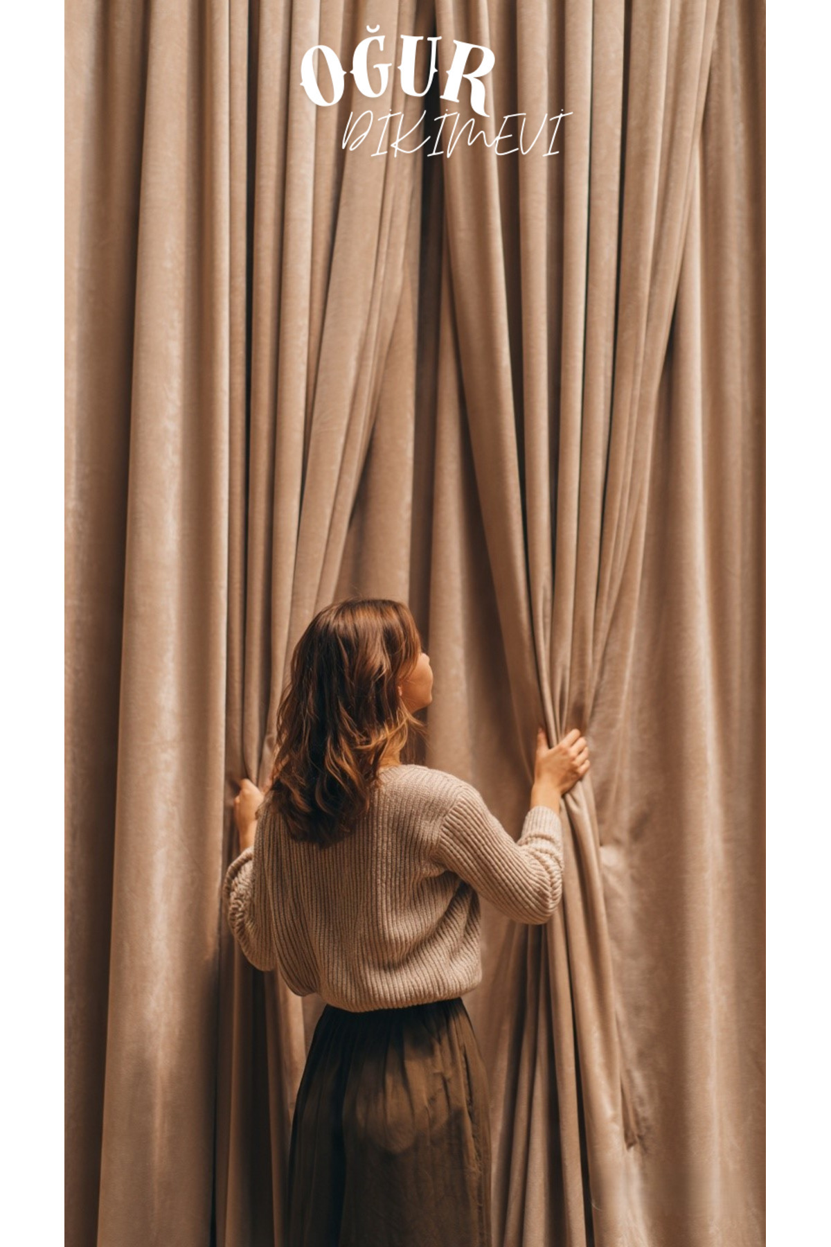 Blackout Sunshade Curtain 100% Lightproof – Thermal Insulated – Beige Blackout Curtain