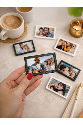 saye çerçeve Mini Desenli Dikdörtgen Çerçeve 5x8cm