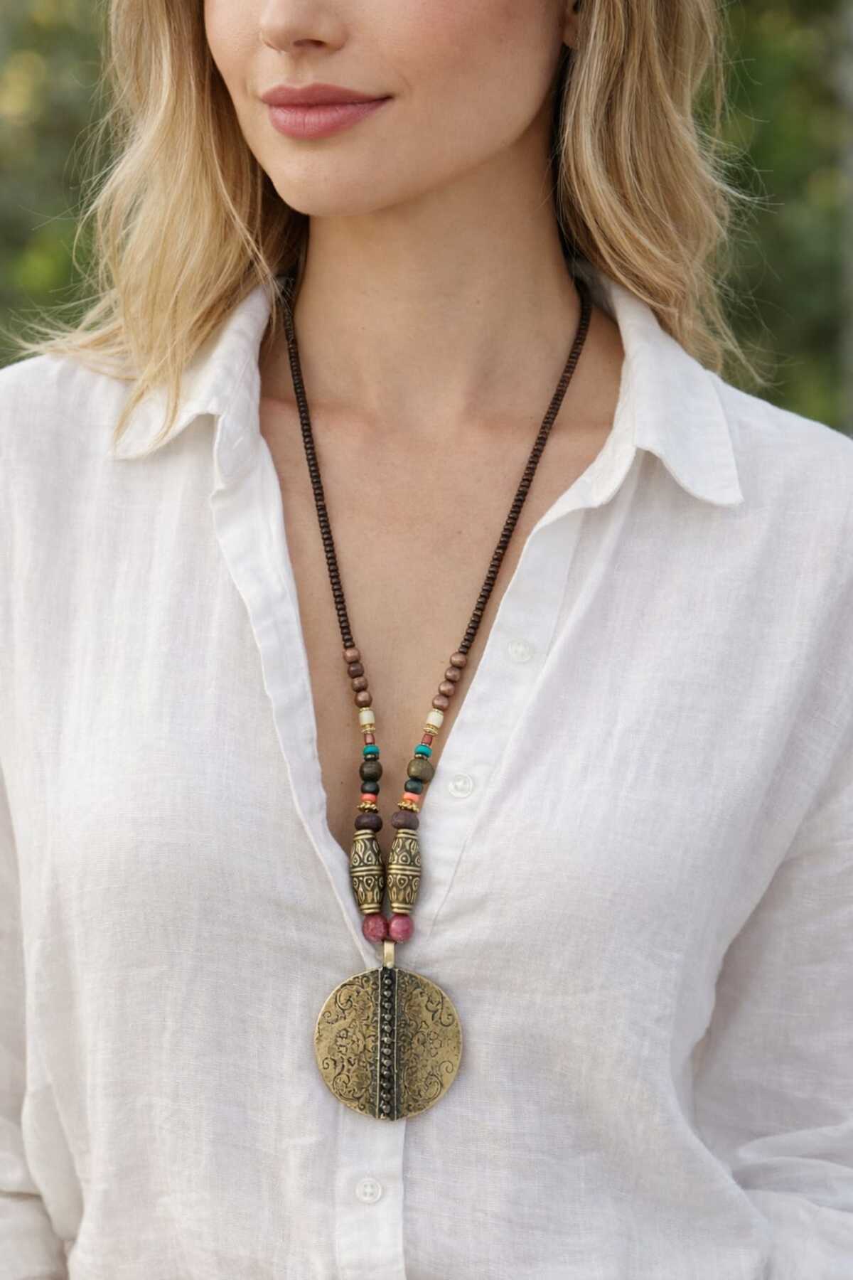 Umay Handmade Long Casting Authentic Ethnic Women Locket Necklace