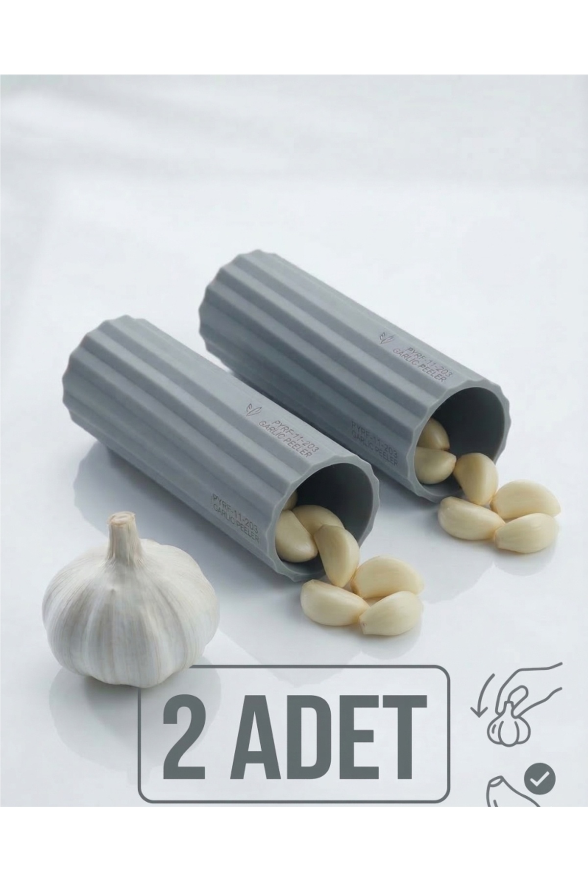 Garlic Peeler 2 Pieces Garlic Peeler Silicone Food Compatible Garlic Peeling Apparatus Roll Peeler Set