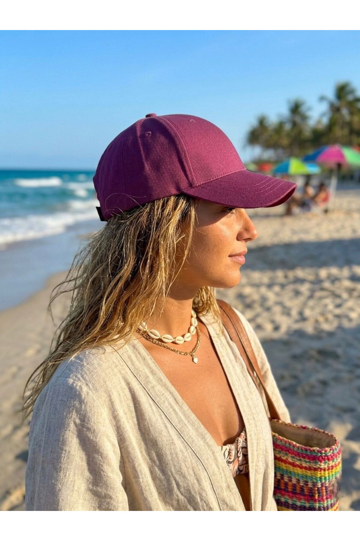 sf collection Düz Basic Baseball Şapka Unisex Ayarlanabilir Cap görsel 3