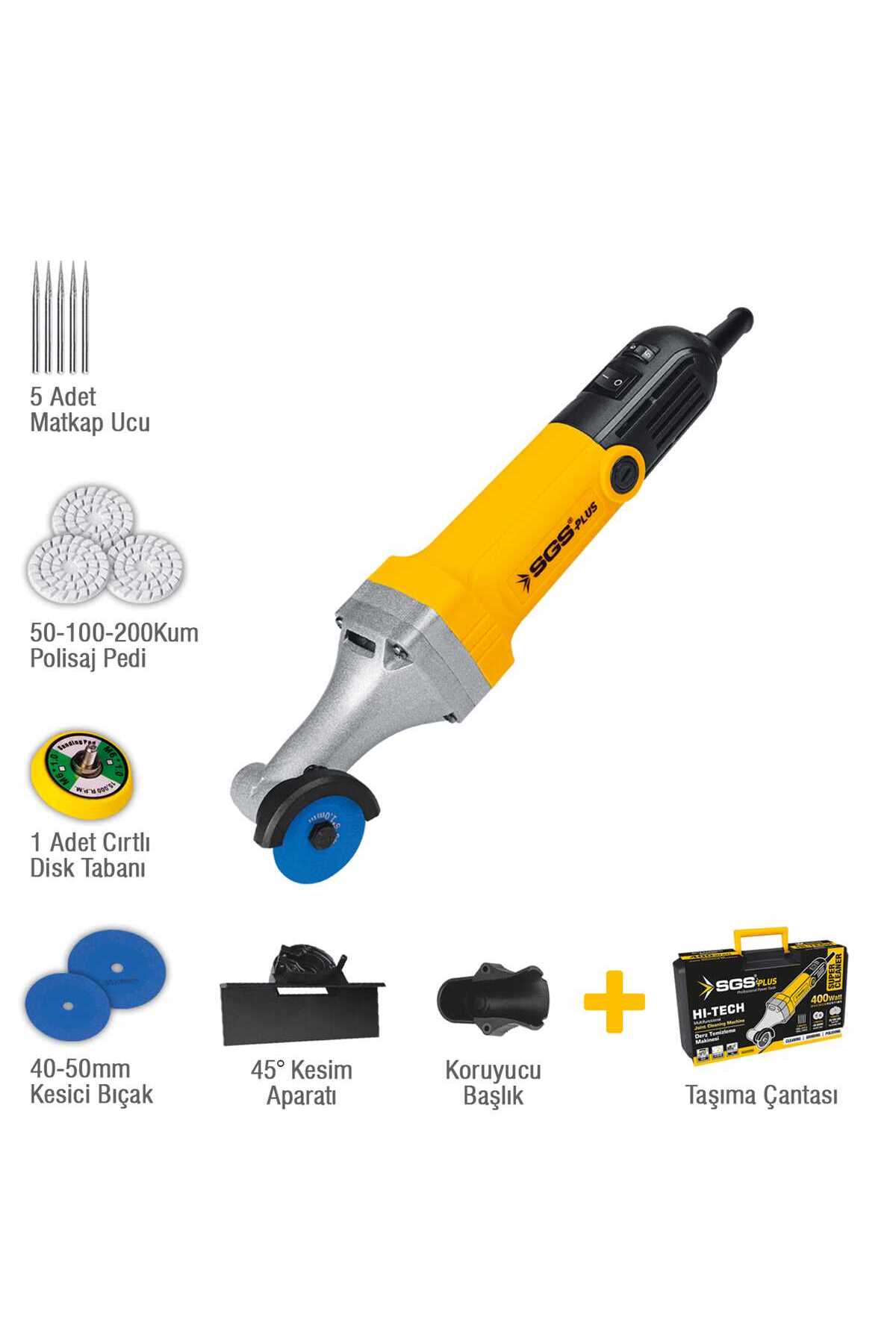 SGS PLUS SGS5295 ÇOK AMAÇLI DERZ AÇMA VE KESME MAKİNASI SETİ 400