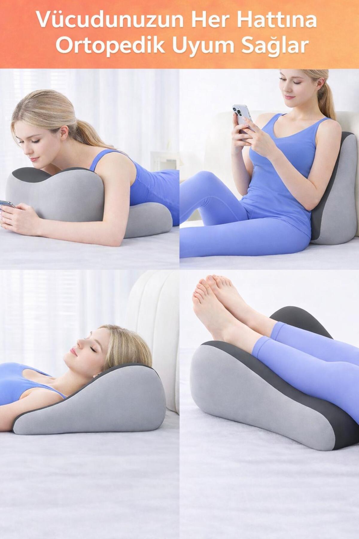 VISCORA Premium Çok Amaçlı Ortopedik Destek Yastığı – Hamileler ve Çiftler İçin Kalça ve Bel Destek Minderi fotoğrafı 4 (önizleme)