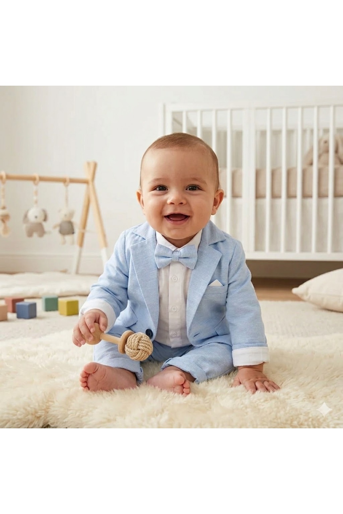 Momivi Kids Erkek Bebek&Çocuk Papyonlu ve Gömlekli 4'lü Bebek Mevlüt ve Bayram Seti fotoğrafı 2 (önizleme)