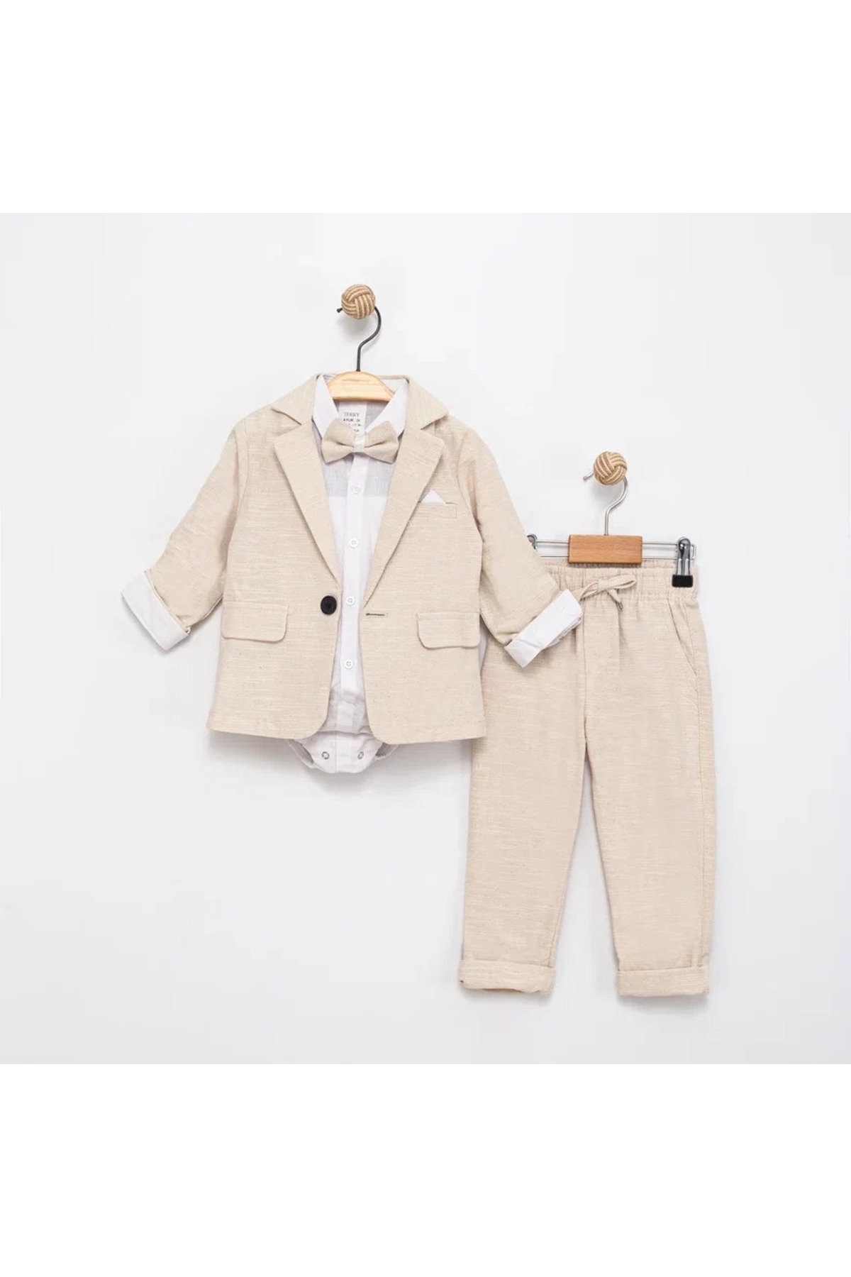 Momivi Kids Erkek Bebek&Çocuk Papyonlu ve Gömlekli 4'lü Bebek Mevlüt ve Bayram Seti fotoğrafı 3 (önizleme)