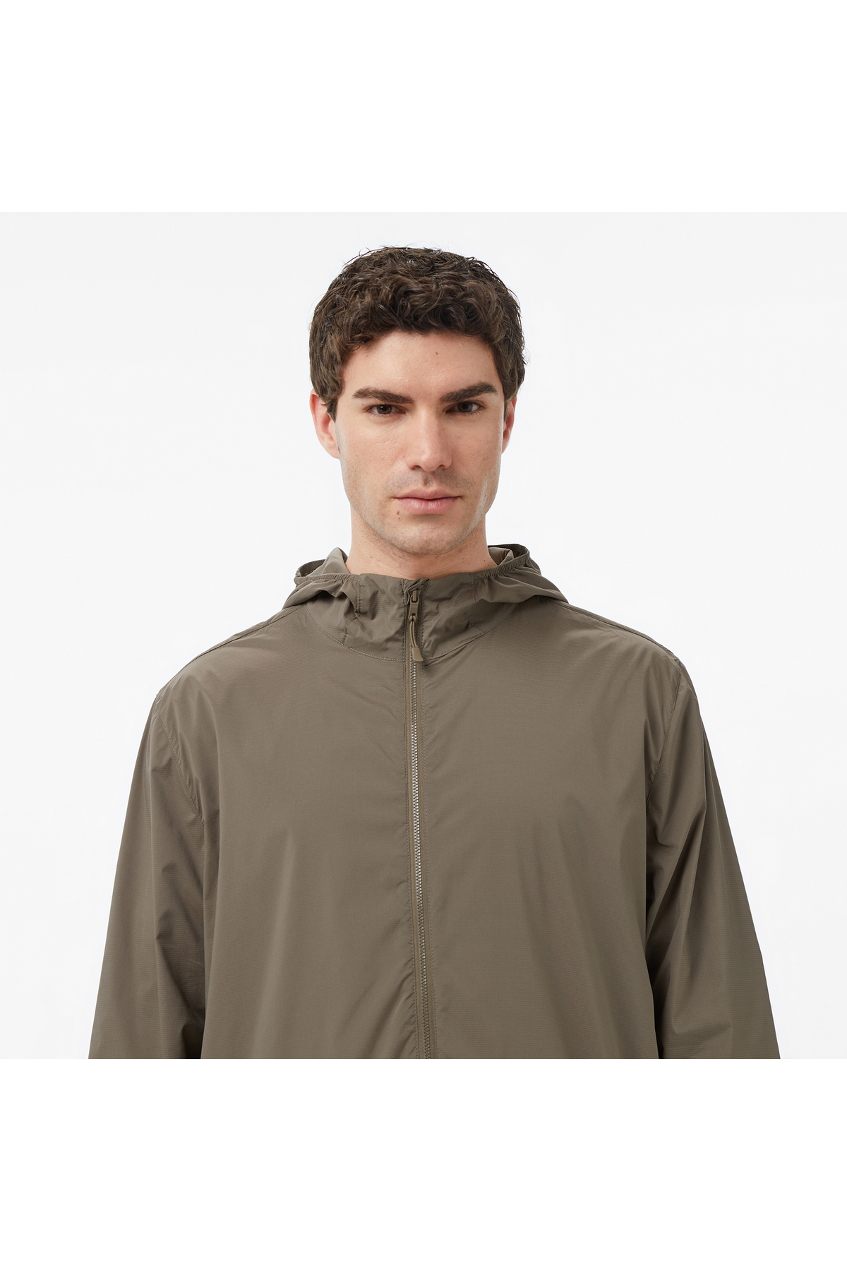 Nautica Erkek Kahverengi Regular Fit Kapüşonlu Su İtici Mont görsel 4