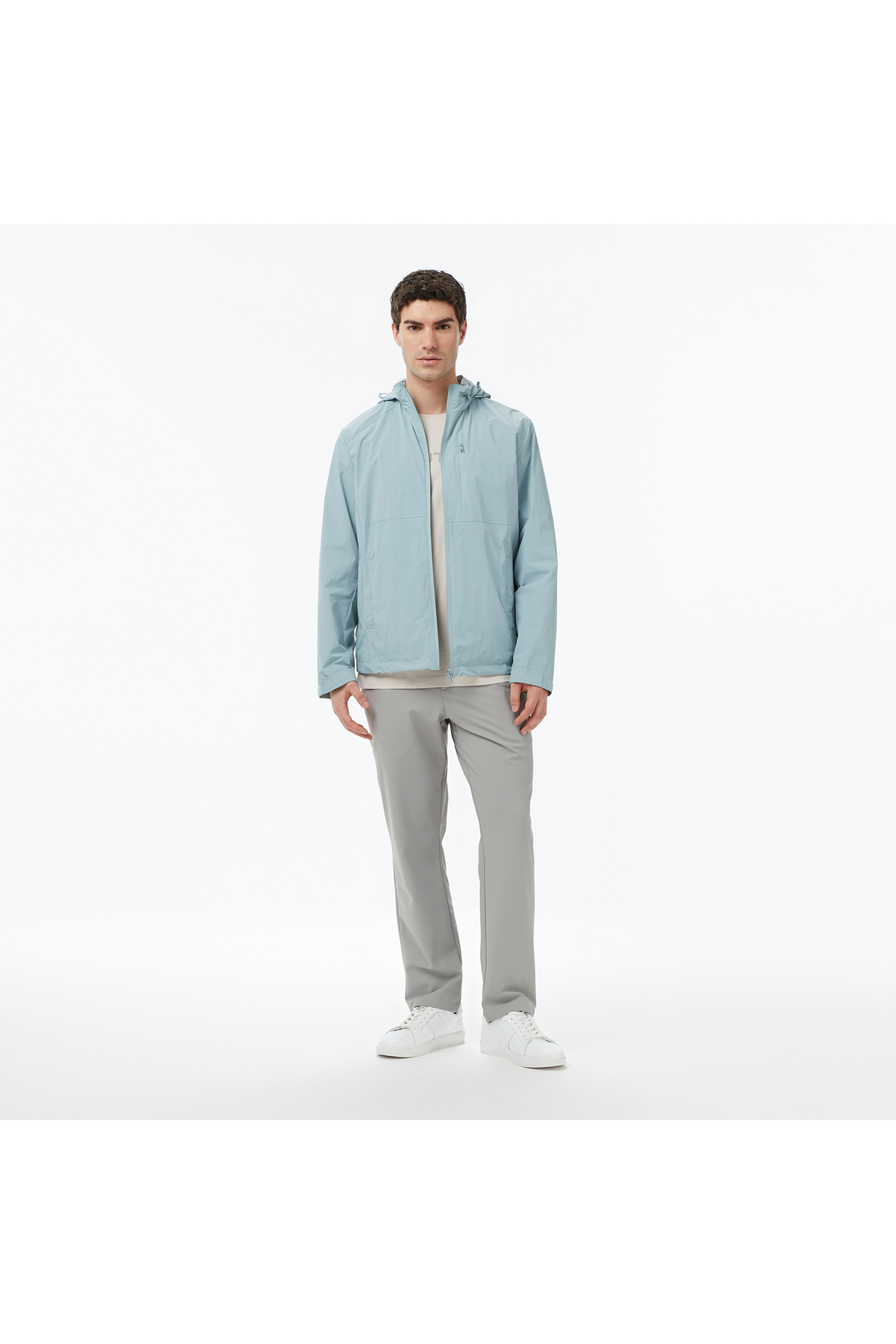 Nautica Erkek Yeşil Regular Fit ik Yaka Gizli Kapüşonlu Su İtici Yağmurluk görsel 3