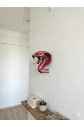 3Dbaskı06 modern stil Yılan duvar dekoru (arkasında asma aparatı mevcut)