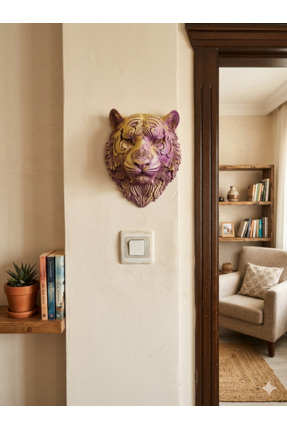 3Dbaskı06 Aslan duvara asma aparatlı Aslan duvar dekoru