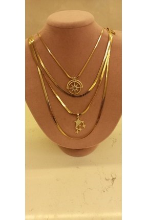 stainless steell Stainless steel kombin 4 lü kolye seti