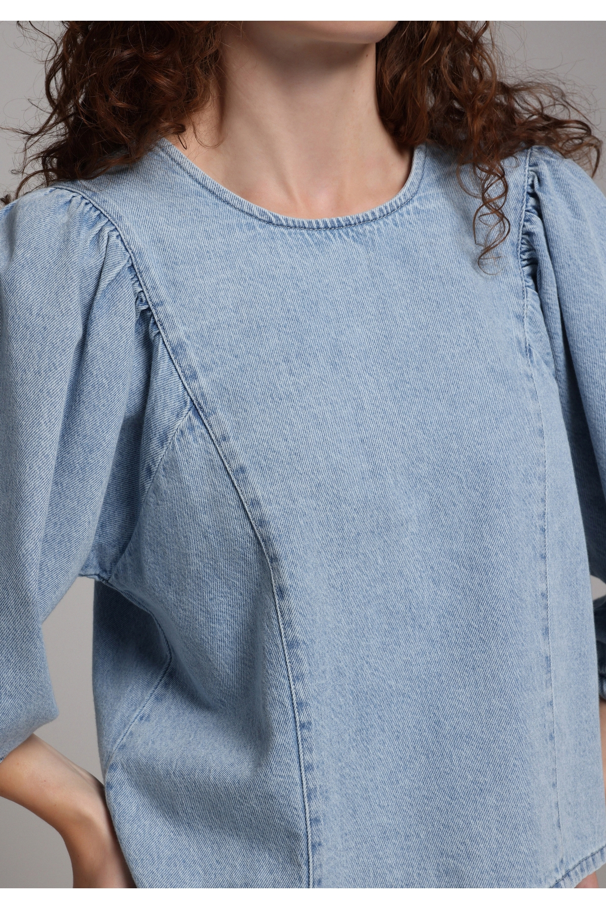 Colin’s  Regular Fit Kadın Light İndigo Denim Gömlek - Görsel 4