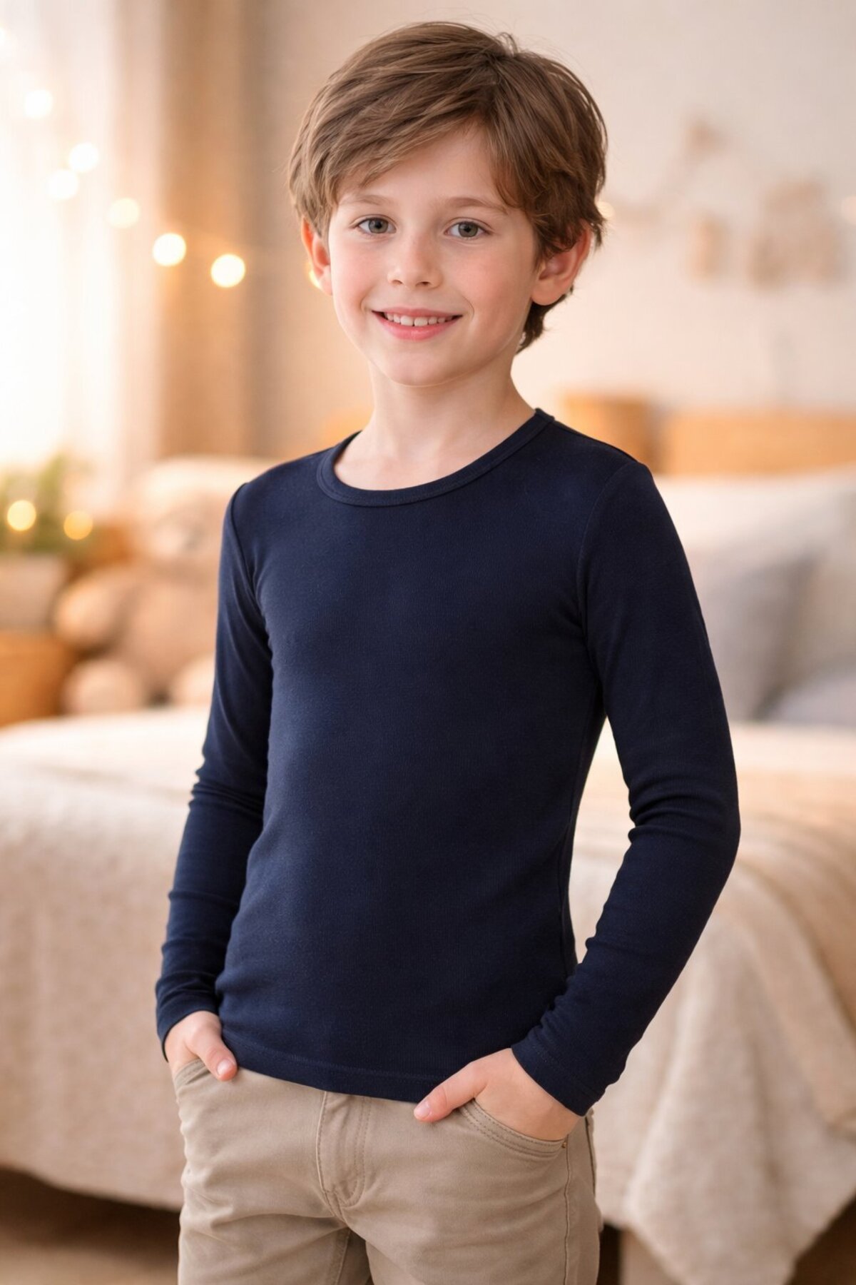 almira anne bebek Çocuk Termal Üst Kıyafet Erkek İç Giyim Siyah Beden 5-12 Yaş fotoğrafı 3 (önizleme)