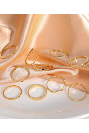 Ervalina 10'LU Basic Yüzük ve EKlem Yüzük Seti