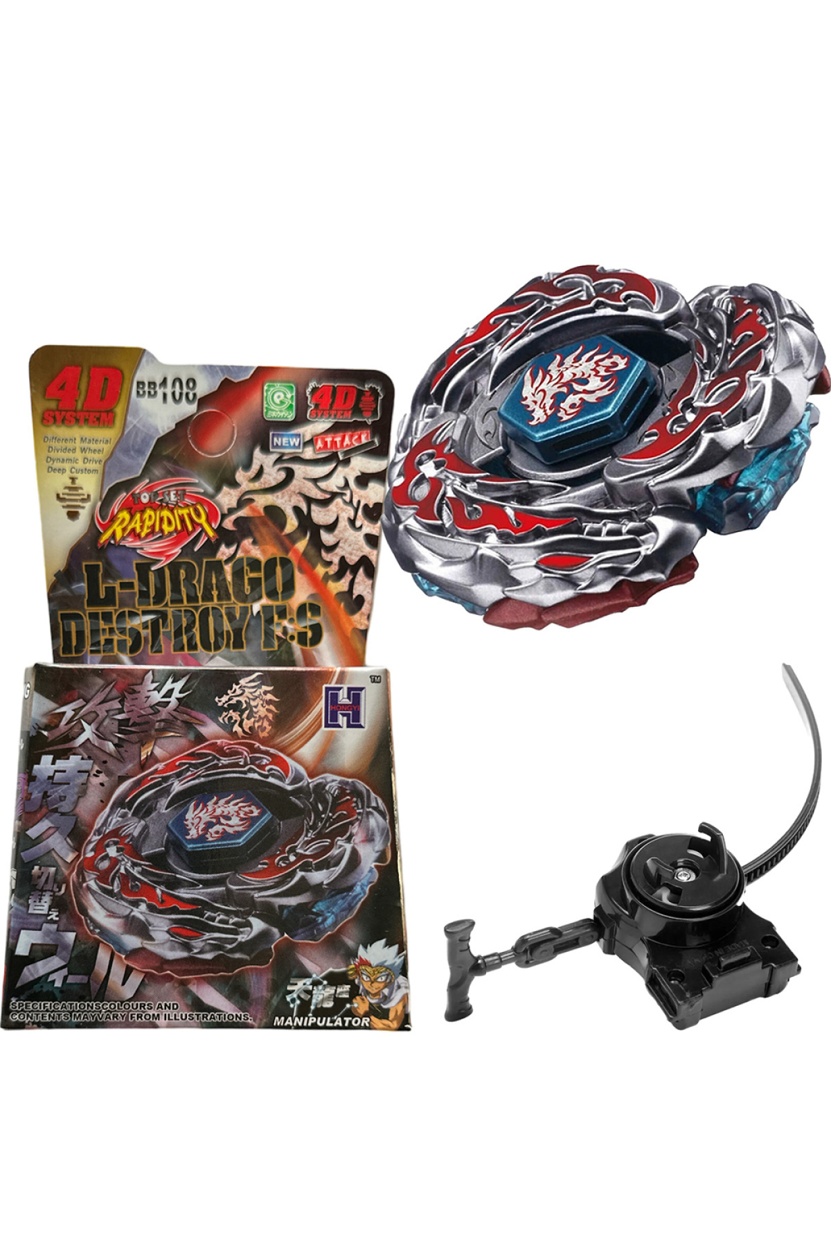 RAPIDITY BB108 BEYBLADE METAL Fusion L- DRAGO DESTROY F: S 4D