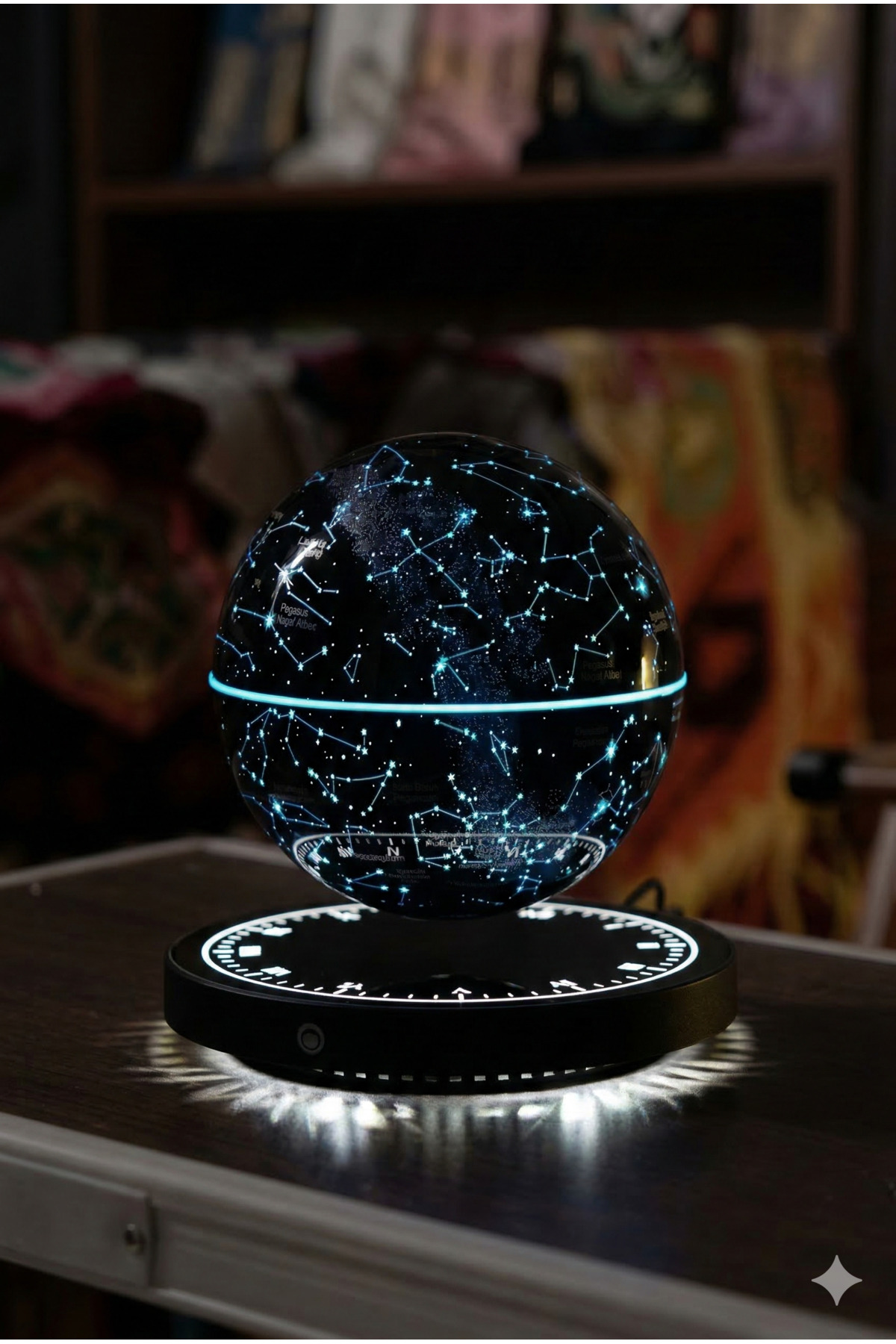 Manyetik Havada Duran Dünya Küresi - Işıklı Floating Globe Dekoratif Ofis Hediyesi Gece Lambası